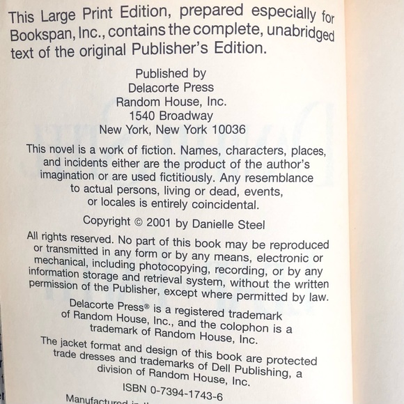 Danielle Steel hardback book Leap Of Faith - Picture 3 of 7